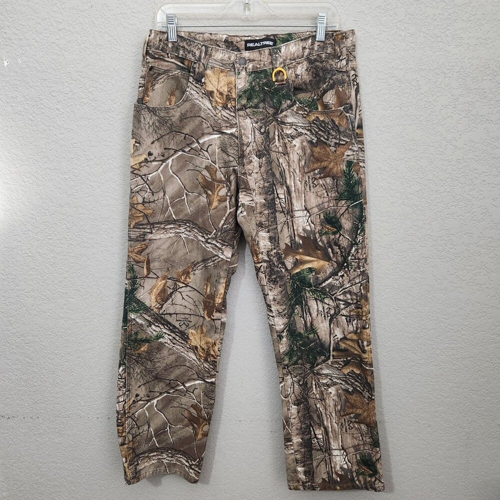 Realtree Mens Camouflage Hunting Pants 32x30 (acutal 29) Cotton Outdoor Gear Dur
